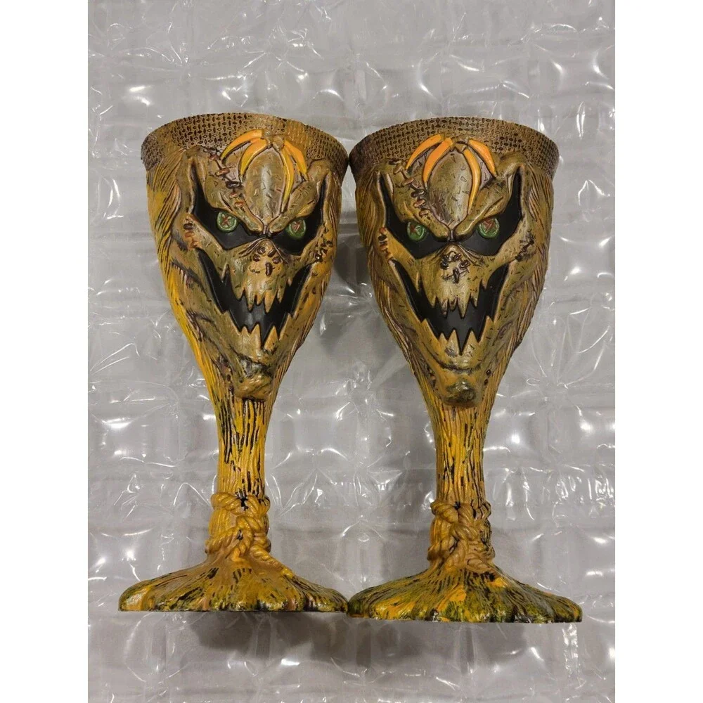 Vintage Halloween Plastic Monster Goblets 7